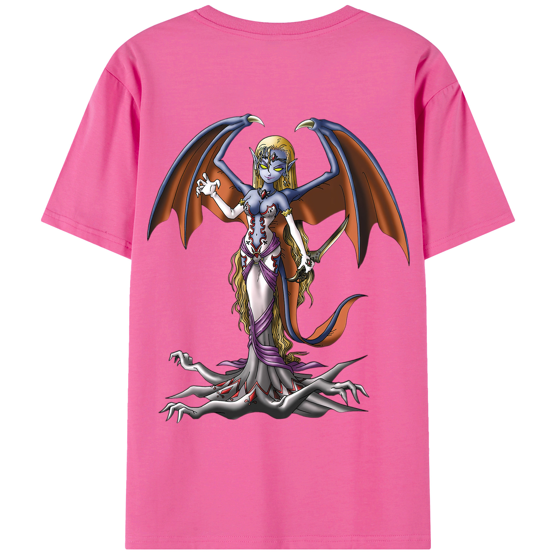 （画像用） ドラゴンクエスト Doragon Kuesuto Dragon Quest レディース半袖Tシャツ(バックプリント)